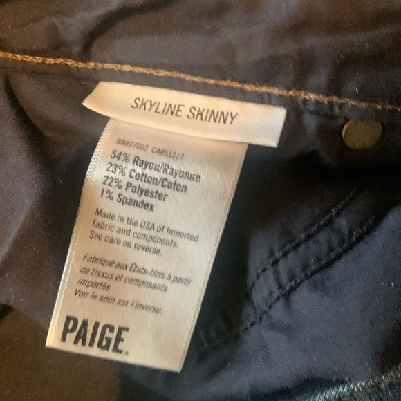 PAIGE SKYLINE SKINNY Jeans Women’s 30 - Picture 4 of 7